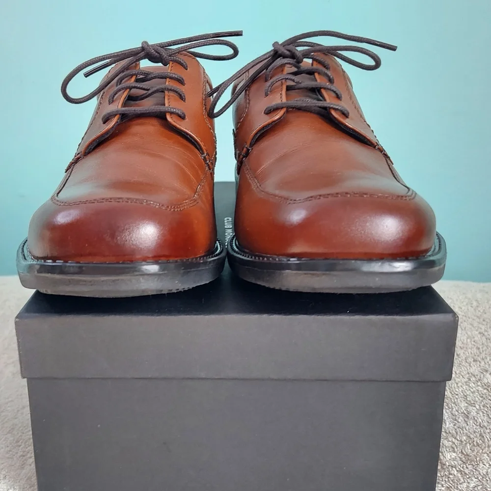 Rockport truTech Oxfords Brown Dress Shoes Mens Size 10Wide NWT Formal Wedding
